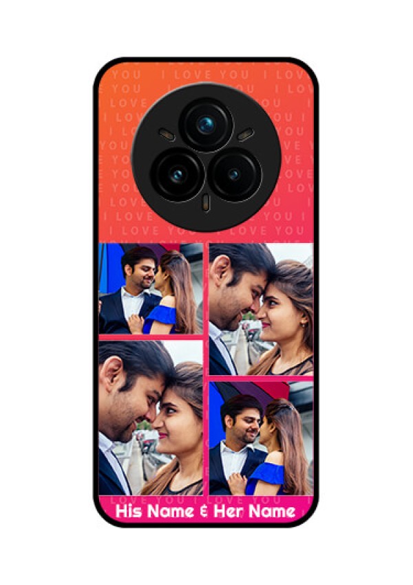 Realme 14 Pro Plus 5G Custom Glass Phone CaseI Love You Pink Design