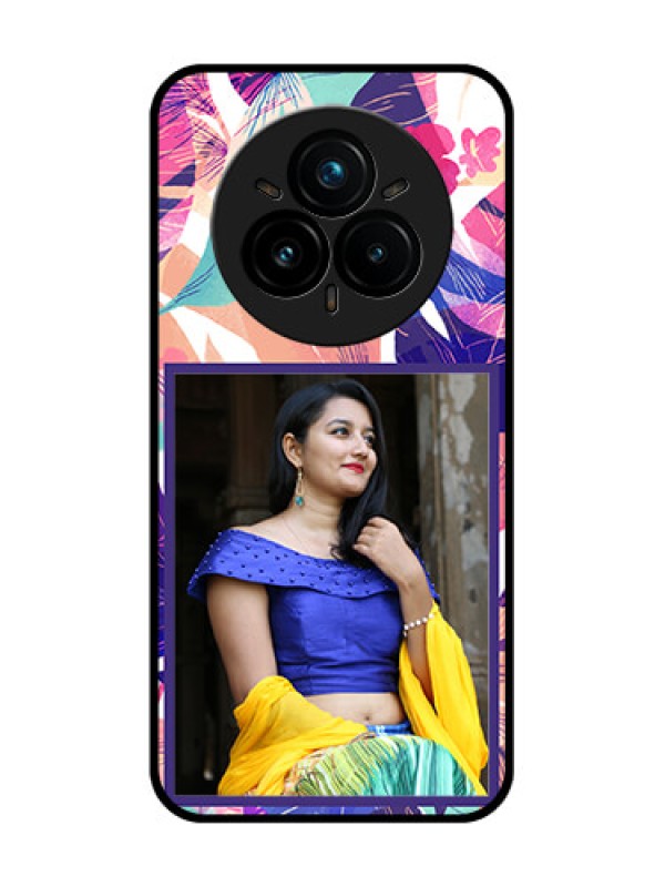 Custom Realme 14 Pro Plus 5G Custom Glass Phone CaseAbstract Floral Design