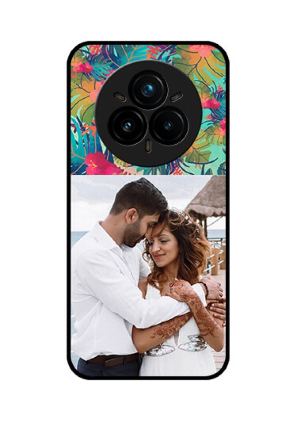 Realme 14 Pro Plus 5G Custom Glass Phone CaseWatercolor Floral Design