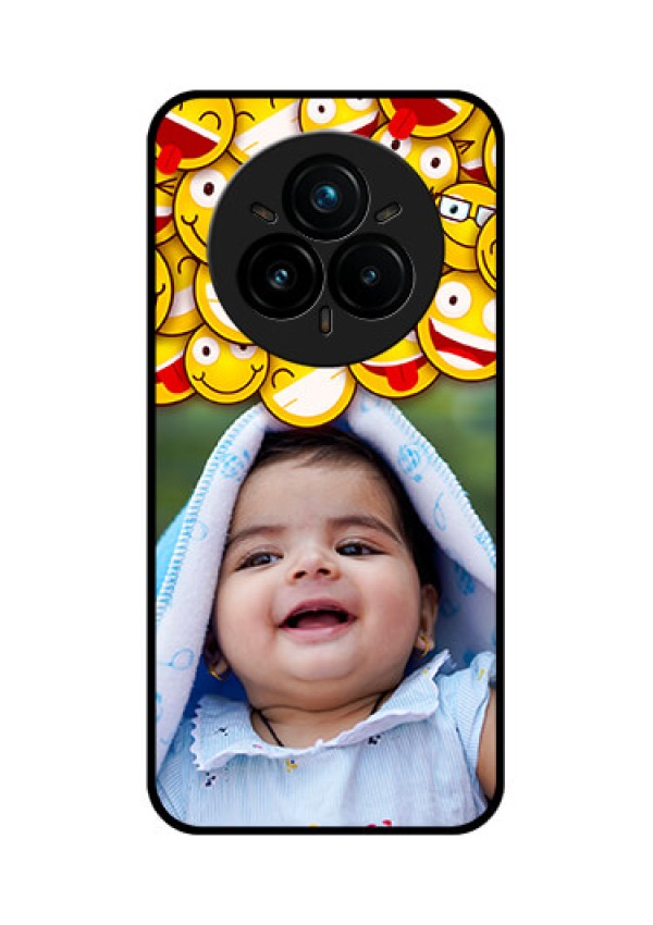 Realme 14 Pro Plus 5G Custom Glass Phone CaseWith Smiley Emoji Design