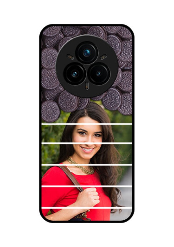Realme 14 Pro Plus 5G Custom Glass Phone CaseWith Oreo Biscuit Design
