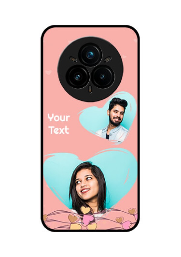 Realme 14 Pro Plus 5G Custom Glass Phone CaseLove Doodle Design