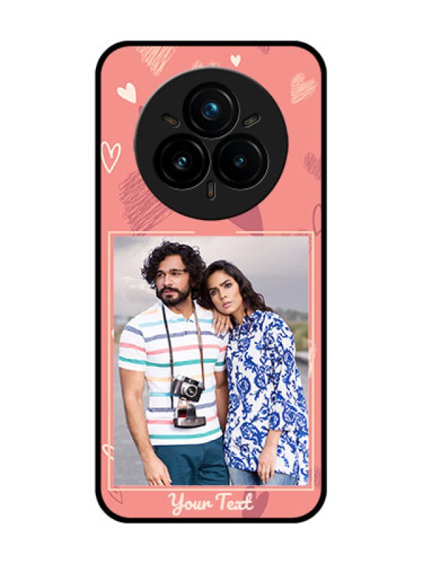 Custom Realme 14 Pro Plus 5G Custom Glass Phone CaseLove Doodle Art Design