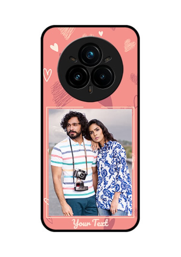 Realme 14 Pro Plus 5G Custom Glass Phone CaseLove Doodle Art Design