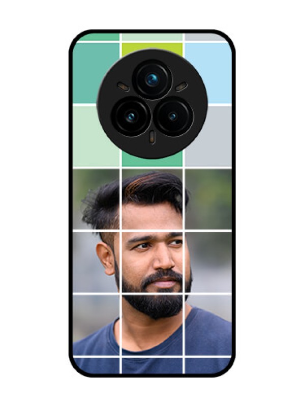 Custom Realme 14 Pro Plus 5G Custom Glass Phone CaseWith White Box Pattern