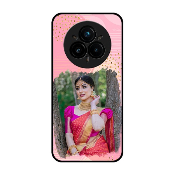 Realme 14 Pro Plus 5G Custom Glass Phone CaseGold Glitter Splash Design Realme 14 Pro Plus 5G Custom Glass Phone CaseGold Glitter Splash Design