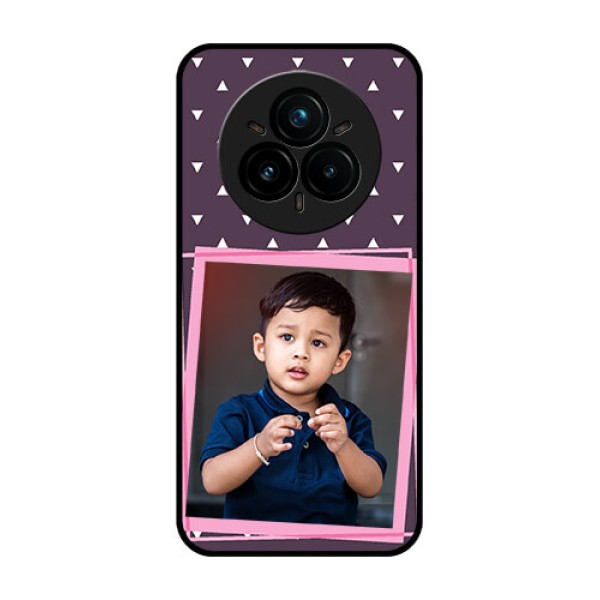 Realme 14 Pro Plus 5G Custom Glass Phone CaseTriangle Pattern Dotted Design Realme 14 Pro Plus 5G Custom Glass Phone CaseTriangle Pattern Dotted Design
