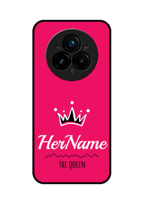 Realme 14 Pro Plus 5G Custom Glass Phone CaseQueen With Name Design