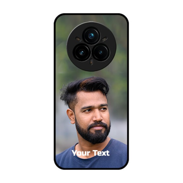Realme 14 Pro Plus 5G Custom Glass Phone CasePhoto With Text Design