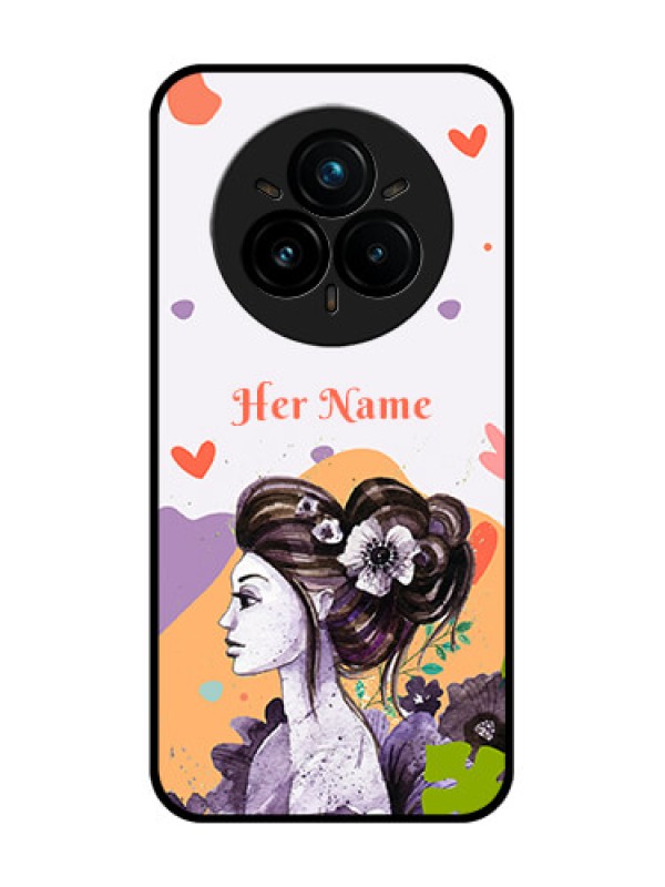Custom Realme 14 Pro Plus 5G Custom Glass Phone CaseWoman And Nature Design