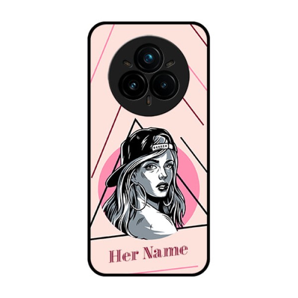 Realme 14 Pro Plus 5G Custom Glass Phone CaseRockstar Girl Design