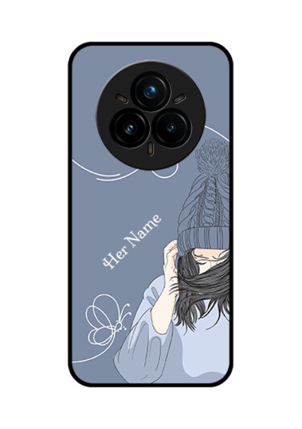 Realme 14 Pro Plus 5G Custom Glass Phone CaseGirl In Winter Outfit Design
