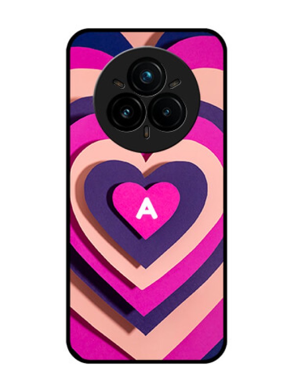 Custom Realme 14 Pro Plus 5G Custom Glass Phone CaseCute Heart Pattern Design