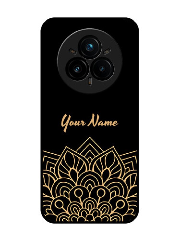 Custom Realme 14 Pro Plus 5G Custom Glass Phone CaseGolden Mandala Design