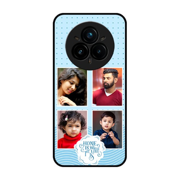 Realme 14 Pro Plus 5G Custom Glass Phone CaseCute Love Quote With 4 Pic Upload Design Realme 14 Pro Plus 5G Custom Glass Phone CaseCute Love Quote With 4 Pic Upload Design