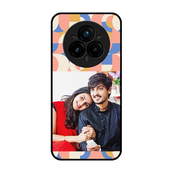 Realme 14 Pro Plus 5G Custom Glass Phone CaseSemi - Circle Maze Pattern Design Realme 14 Pro Plus 5G Custom Glass Phone CaseSemi - Circle Maze Pattern Design