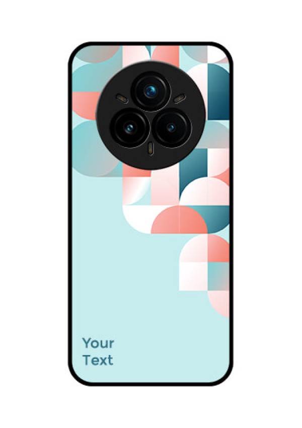 Realme 14 Pro Plus 5G Custom Glass Phone CaseStylish Semi - Circle Pattern Design
