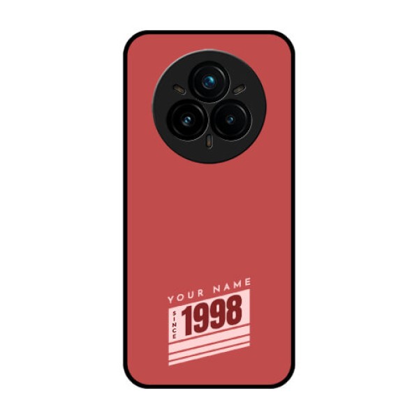 Realme 14 Pro Plus 5G Custom Glass Phone CaseRed Custom Year Of Birth Design Realme 14 Pro Plus 5G Custom Glass Phone CaseRed Custom Year Of Birth Design