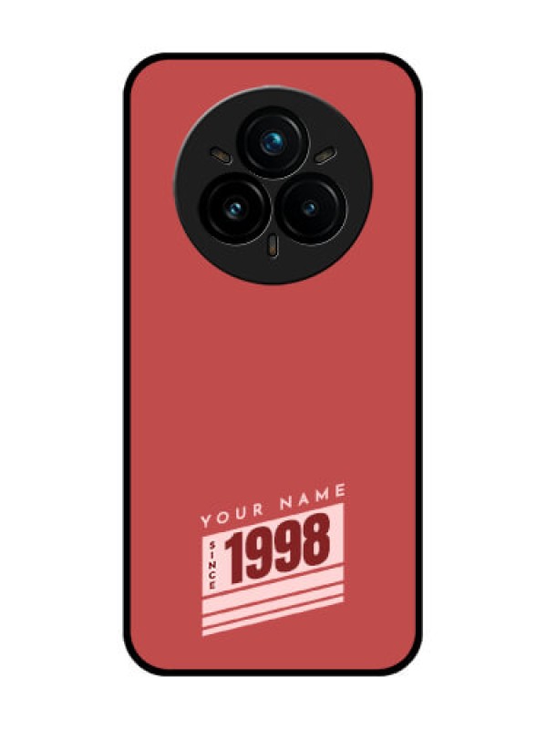 Custom Realme 14 Pro Plus 5G Custom Glass Phone CaseRed Custom Year Of Birth Design