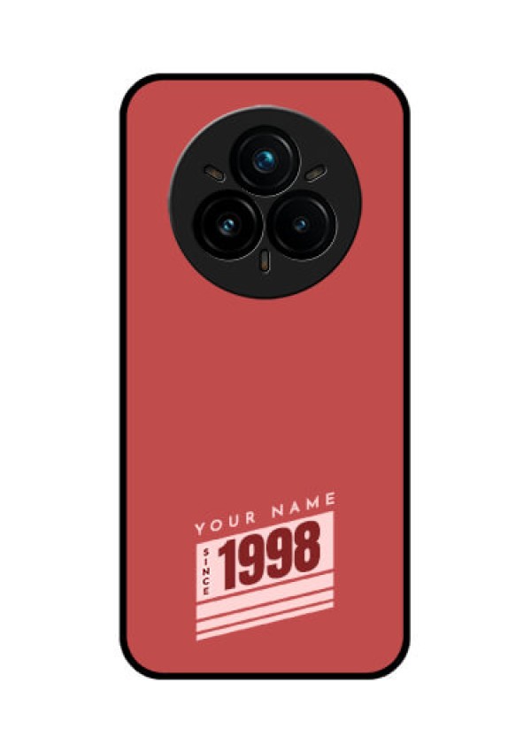 Realme 14 Pro Plus 5G Custom Glass Phone CaseRed Custom Year Of Birth Design