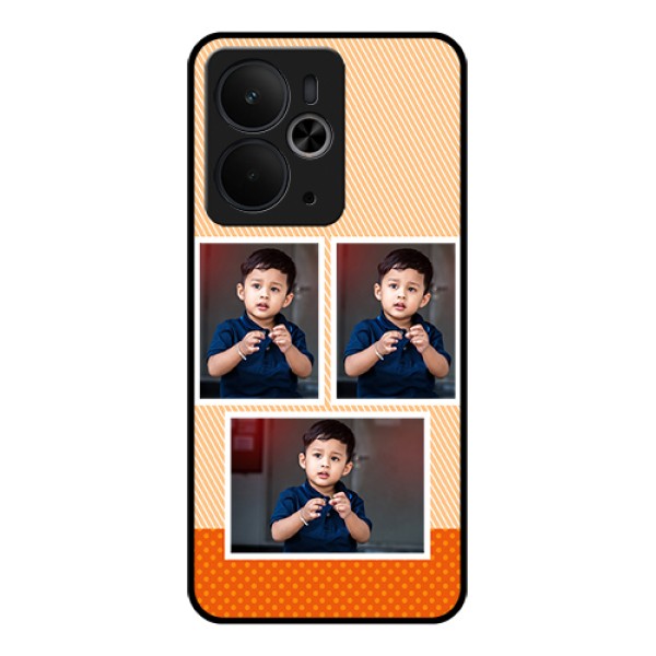 Realme 14T 5G Custom Glass Phone Case - Bulk Photos Upload Design