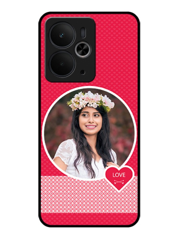Custom Realme 14T 5G Custom Glass Phone Case - Pink Color Pattern Design
