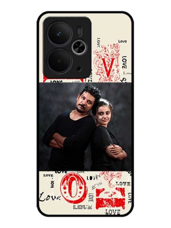 Custom Realme 14T 5G Custom Glass Phone Case - Trendy Love Design Case