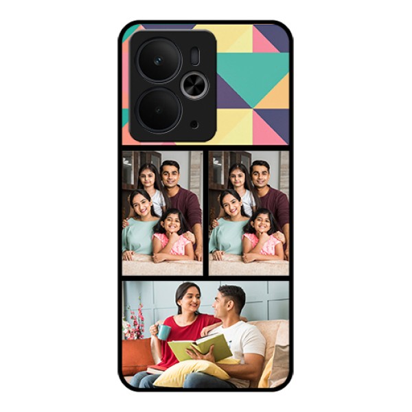 Realme 14T 5G Custom Glass Phone Case - Bulk Pic Upload Design