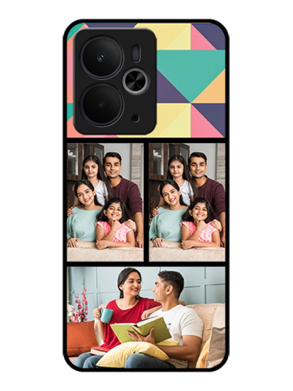 Custom Realme 14T 5G Custom Glass Phone Case - Bulk Pic Upload Design