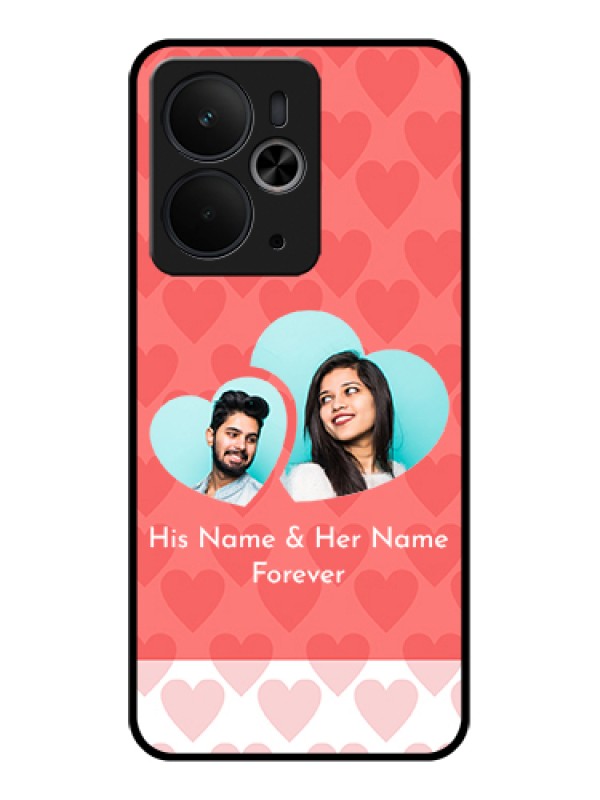 Custom Realme 14T 5G Custom Glass Phone Case - Couple Pic Upload Design