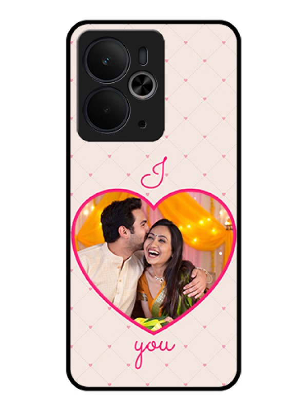 Custom Realme 14T 5G Custom Glass Phone Case - Heart Shape Design