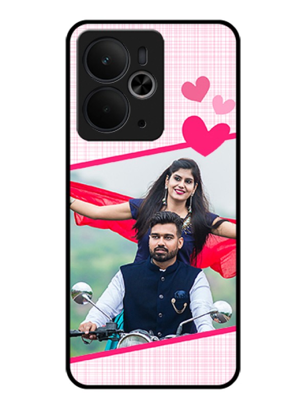 Custom Realme 14T 5G Custom Glass Phone Case - Love Shape Heart Design