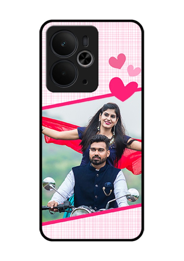 Realme 14T 5G Custom Glass Phone Case - Love Shape Heart Design