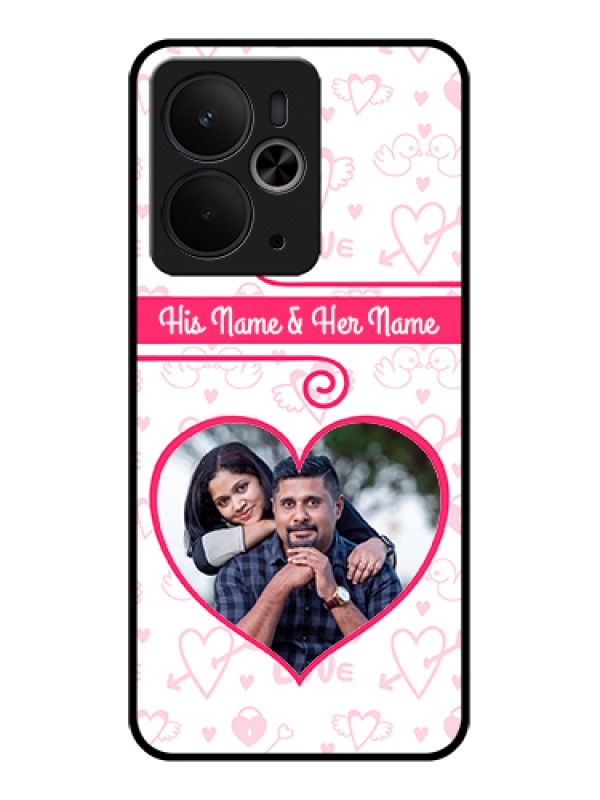 Custom Realme 14T 5G Custom Glass Phone Case - Heart Shape Love Design