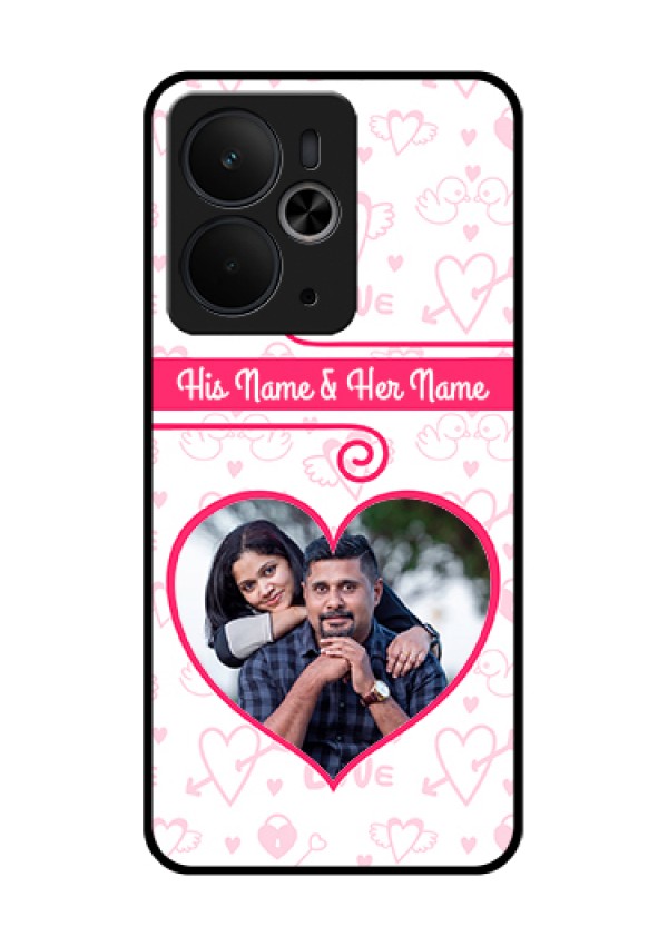 Realme 14T 5G Custom Glass Phone Case - Heart Shape Love Design