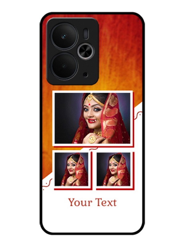 Custom Realme 14T 5G Custom Glass Phone Case - Wedding Memories Design