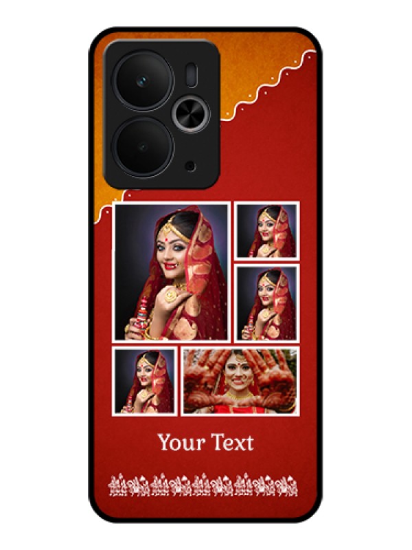 Custom Realme 14T 5G Custom Glass Phone Case - Wedding Pic Upload Design