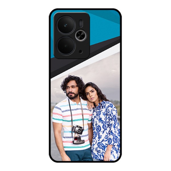 Realme 14T 5G Custom Glass Phone Case - Simple Pattern Photo Upload Design Realme 14T 5G Custom Glass Phone Case - Simple Pattern Photo Upload Design