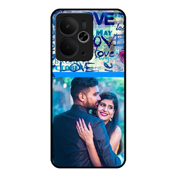Realme 14T 5G Custom Glass Phone Case - Colorful Love Design