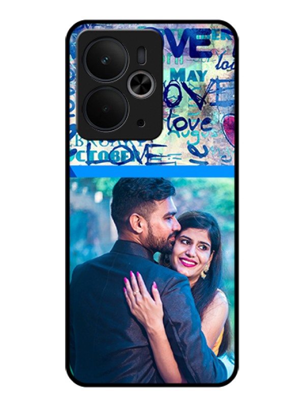 Custom Realme 14T 5G Custom Glass Phone Case - Colorful Love Design