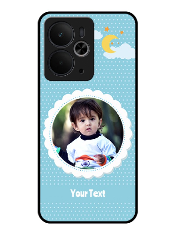 Custom Realme 14T 5G Custom Glass Phone Case - Violet Pattern Design