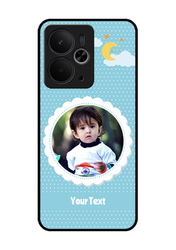 Realme 14T 5G Custom Glass Phone Case - Violet Pattern Design