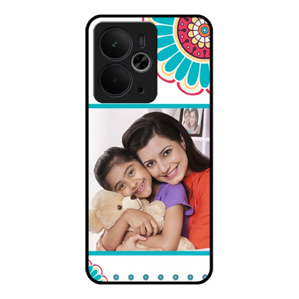 Realme 14T 5G Custom Glass Phone Case - Flower Design