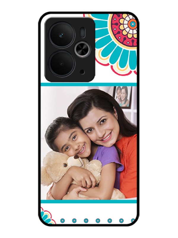 Custom Realme 14T 5G Custom Glass Phone Case - Flower Design