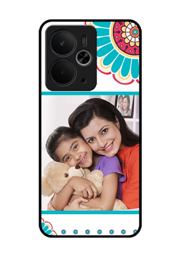 Realme 14T 5G Custom Glass Phone Case - Flower Design