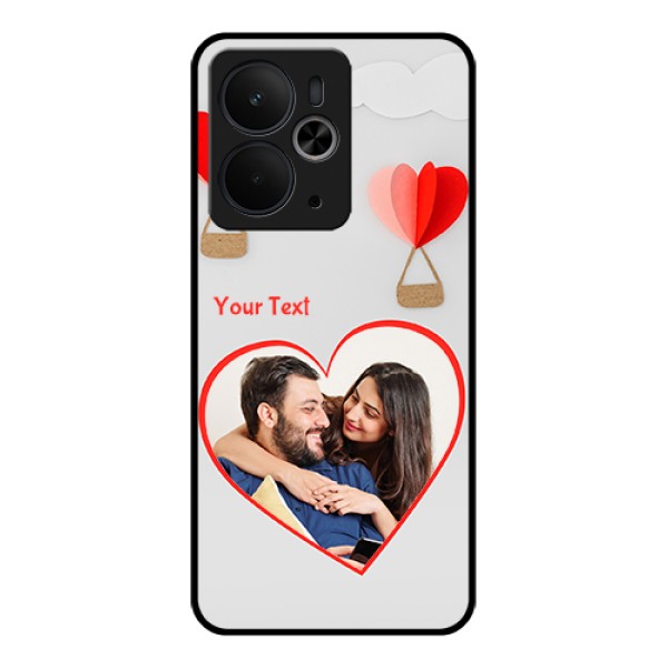 Realme 14T 5G Custom Glass Phone Case - Parachute Love Design