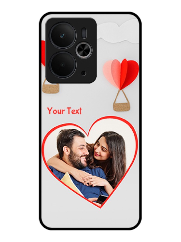 Custom Realme 14T 5G Custom Glass Phone Case - Parachute Love Design