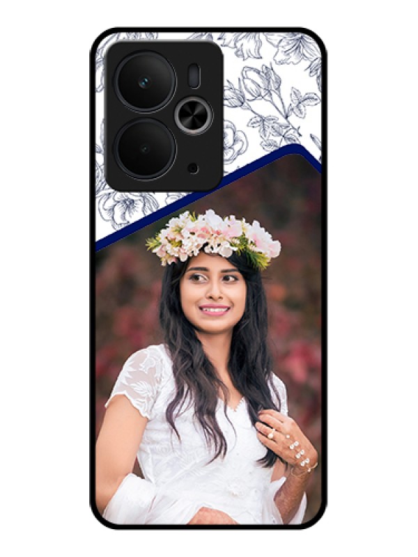 Custom Realme 14T 5G Custom Glass Phone Case - Classy Floral Design