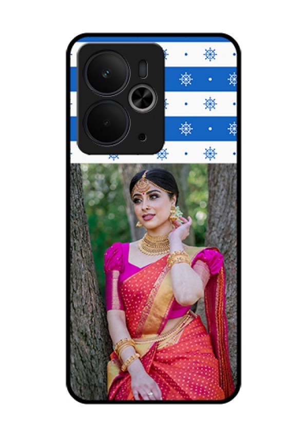 Realme 14T 5G Custom Glass Phone Case - Snow Pattern Design