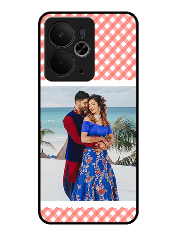 Custom Realme 14T 5G Custom Glass Phone Case - Pink Pattern Design